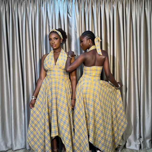 Sommy Checkered Halter neck dress